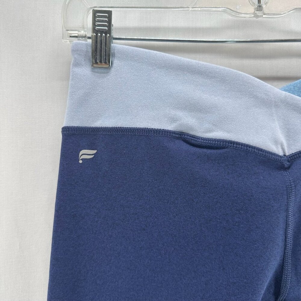 Fabletics Winn II Colorblock Crossover V-Waist 7/8 Leggings Women M Blue Heather - Picture 9 of 12